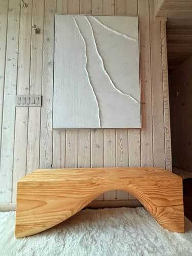 Close-up of the texture on a customer's painting