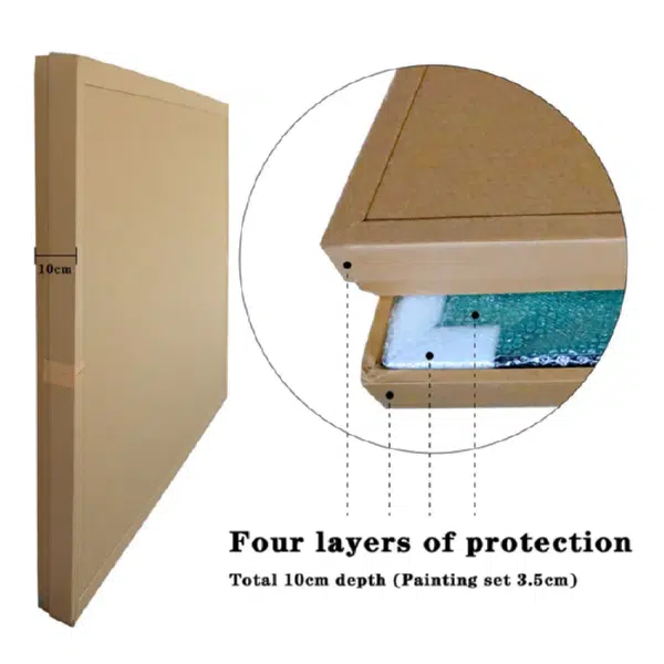 Painting Wrapped in Breathable Material for Storage