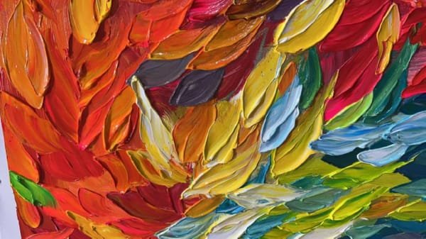 Textured Painting with Strong Composition