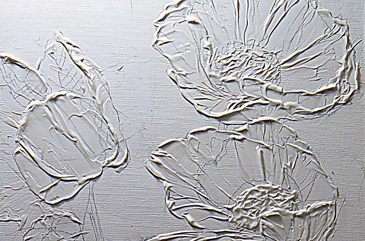 Artist Creating Textured Painting