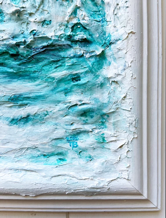 Close-up of Textured Painting