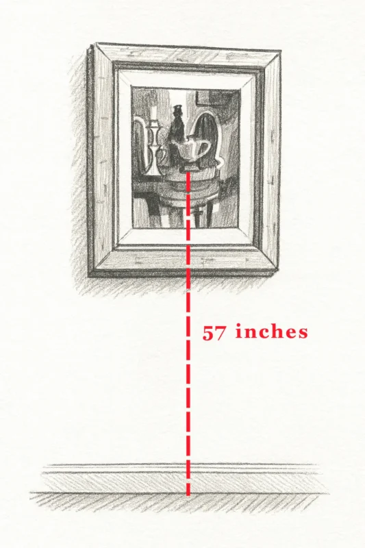 57 inch eye level rule