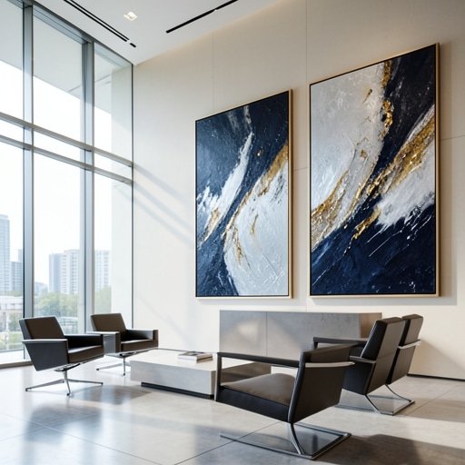 B2B case study of acoustic art for office installed in a modern tech headquarters.