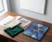 Designing custom acoustic art panels using fabric swatches, color palettes, and digital mockups.
